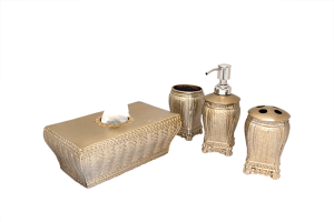 Brass Bathroom Amenity Set